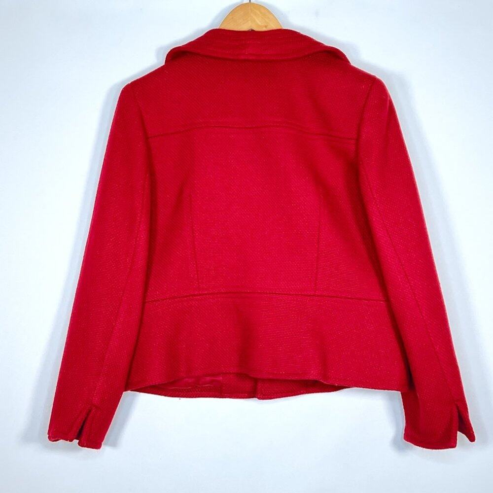 Talbots Red Wool Blend Pique Suit Jacket - Picture 8 of 14